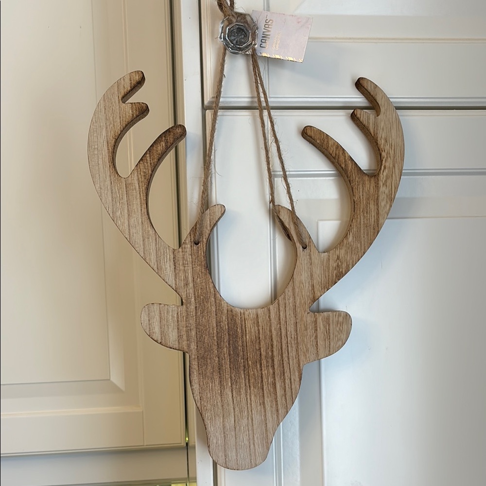 🆕 Rustic Brown Deer Head Wall Decor, NWT